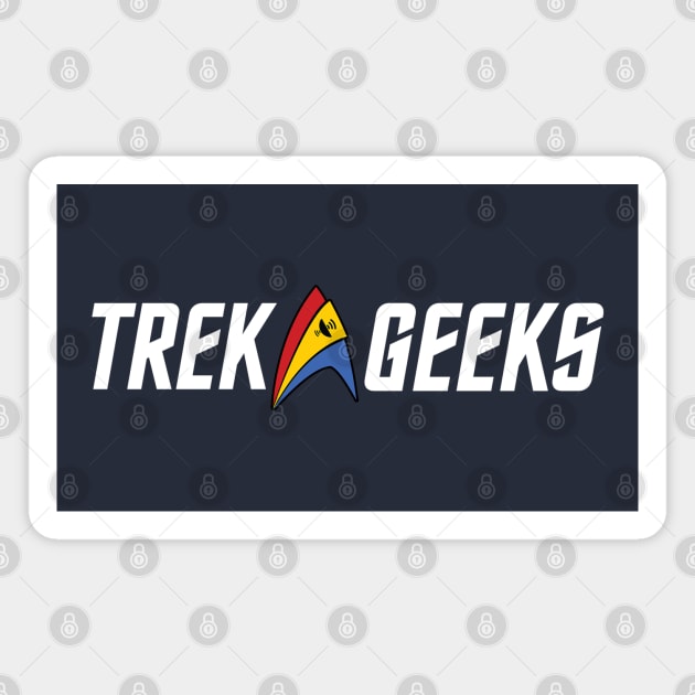 Trek Geeks Logo (White Letters) Magnet by trekgeeks